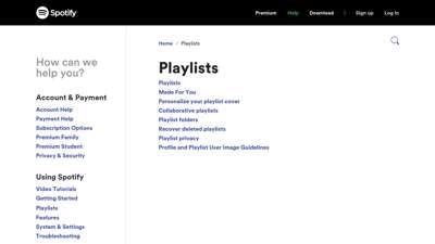 
                            7. Playlists - Spotify