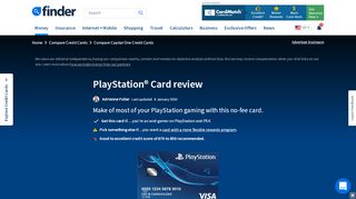 
PlayStation Credit Card review January 2020 | finder.com  
