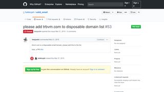
                            6. please add trbvm.com to disposable domain list · Issue #53 ... - Trbvm Sign Up