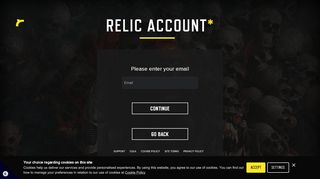 
                            5. Please enter your email - Relic Account - Relic Account Portal
