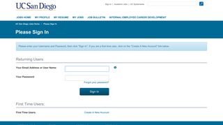 
                            8. Please Sign In - UCSD Jobs - Ucsd Health Portal