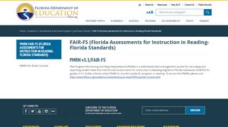 
                            3. PMRN FAIR-FS (Florida Assessments for Instruction in ... - Pmrn Portal