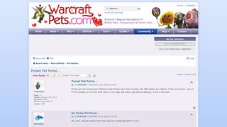 
                            8. Pocket Pet Portal... - WarcraftPets Forum - Pocket Pet Portal