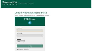 
                            8. PODS Login - Binghamton University (CAS) - Bu Student Portal Portal