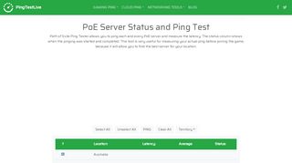 
                            6. PoE Server Status and Ping — Ping Test Live - Poe Portal Server Down