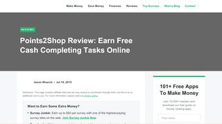 
Points2Shop Review: Earn Free Cash Completing Tasks Online  
