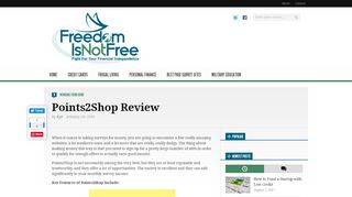 
Points2Shop Review - Freedom Is Not Free  
