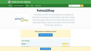 
Points2Shop Reviews & Ratings - Paid Survey Update  
