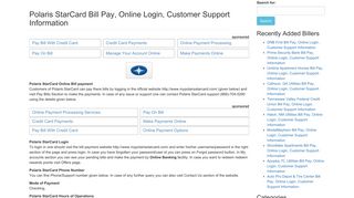 
                            4. Polaris StarCard Bill Pay, Online Login, Customer Support ... - My Polaris Star Card Portal