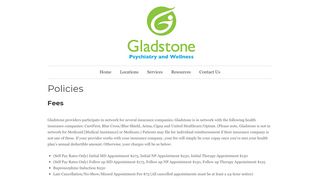 
                            4. Policies - Gladstone Psychiatry and Wellness - Gladstone Psychiatry Patient Portal