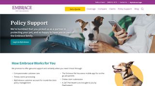 Policy Support  EMBRACE PET INSURANCE