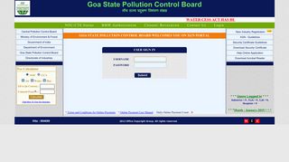 
                            3. Pollution Control Board - EGOV.GOA - Goa Pollution Control Board Login