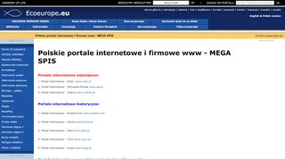 
                            4. Polskie portale internetowe i firmowe www - MEGA SPIS. Portale z ... - Wwwo2pl Portal