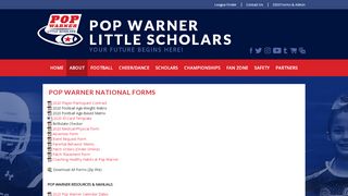 
                            7. Pop Warner National Forms - Cheer Sign Up Form