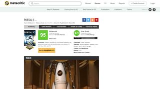
                            1. Portal 2 for PC Reviews - Metacritic - Portal 2 Review Metacritic