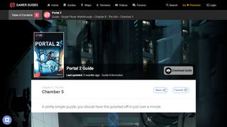 
                            2. Portal 2 - Single Player Walkthrough - Chapter 8 - The Itch - Chamber ... - Portal 2 Chapter 8 Chamber 5