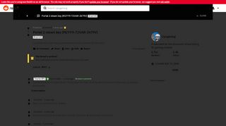 
                            7. Portal 2 steam key (M2YY9-72VAR-2kT9V) : pcgaming - Reddit - Portal Steam Code