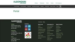 
                            2. Portal | Algonquin College - Algonquin College Student Portal