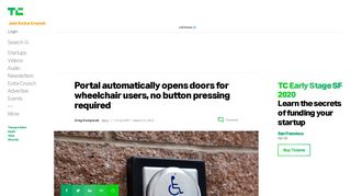 
                            6. Portal automatically opens doors for wheelchair users, no button ... - Open Door Portal