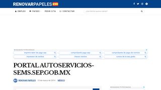 
                            6. Portal Autoservicios-Sems.sep.gob.mx - Renovar Papeles - Portalautoservicios Sems Gob Mx Portal
