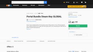 
                            1. Portal Bundle (PC) - Buy Steam Game CD-Key - G2A.com - Portal Steam Code
