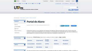 
                            1. Portal do Aluno — Universidade Tecnológica Federal do Paraná UTFPR - Portal Do Aluno Utfpr