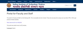 
                            4. Portal for Faculty and Staff | Indian Institute of ... - IIT Madras - Iitm Email Portal