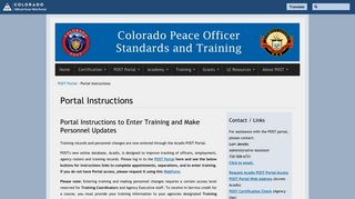 
                            2. Portal Instructions | Colorado POST - Colorado Post Portal