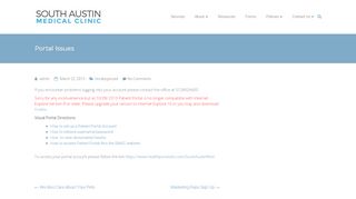 
                            2. Portal Issues – South Austin Medical Clinic - South Austin Medical Clinic Patient Portal