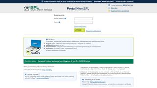 
                            5. Portal KlientEFL - system internetowy EFL SA - Wwwo2pl Portal