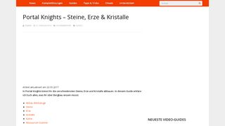 
                            2. Portal Knights – Steine, Erze & Kristalle – games-blog.de - Portal Knights Harz