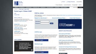 
Portal Log-in/Citizen CUNY - The City University of New York
