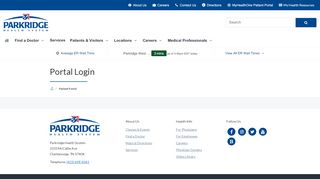 
                            2. Portal Login | Parkridge Health System - Parkridge Patient Portal