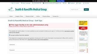 
                            6. Portal Login - Snaith & Rawcliffe Medical Group - Snaith Signs Portal