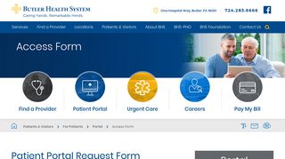 Portal | My BHM Health - Butler Health System - Butler Health System Patient Portal