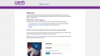 
                            2. Portal Page for Centre for Addiction and Mental Health - CAMH - Camh Ca Staff Portal