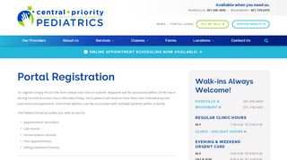 
                            6. Portal Registration - Central + Priority Pediatrics - My Children's Portal Mn