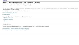 
                            6. Portal Role Employee Self-Service (WDA) - SAP Documentation - Sap Able Group Ess Portal