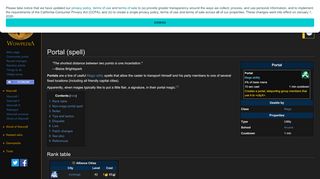 
                            4. Portal (spell) - Wowpedia - Your wiki guide to the World of Warcraft - Wow Portal Reagents
