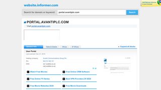 
                            4. portal.avantiplc.com at WI. User Portal - Website Informer - Portal Avantiplc Com