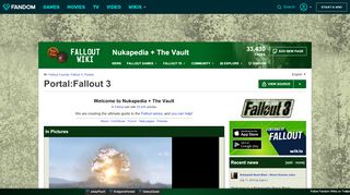 
                            1. Portal:Fallout 3 | Fallout Wiki | FANDOM powered by Wikia - Fallout 3 Portal