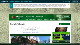 
                            1. Portal:Fallout 4 | Fallout Wiki | FANDOM powered by Wikia - Fallout Portal
