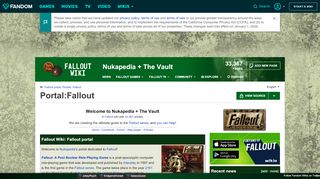 
                            2. Portal:Fallout | Fallout Wiki | FANDOM powered by Wikia - Fallout Portal