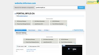 
                            1. portal.myld.ca at WI. Netscaler Gateway - Website Informer - Myld Portal