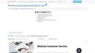 Portal.onehomecaresolutions.net - Site-Stats .ORG - One Homecare Solutions Portal Login