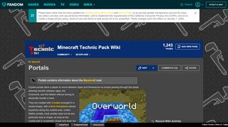 
                            3. Portals | Technic Pack Wiki | FANDOM powered by Wikia - Mystcraft Link Portal