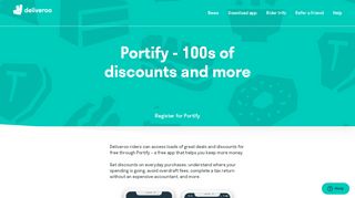 
                            3. Portify - deals, discounts and more - Deliveroo Riders UK ... - Perkbox Deliveroo Portal