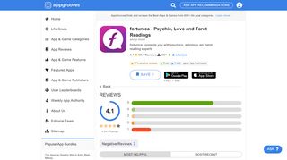 
Positive & Negative Reviews: fortunica - Psychic, Love and ...  
