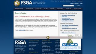 
                            2. Post a Score - FSGA - Ghin Number Portal