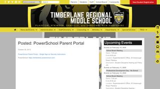 
                            5. Posted: PowerSchool Parent Portal – Timberlane Regional Middle ... - Trhs Parent Portal
